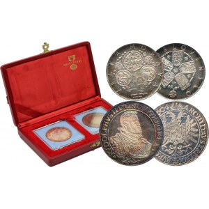 Czechoslovakia, set of 2 silver medals, Velka Morava and Rudolf II