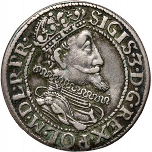 Sigismund III Vasa, ort 1615, Gdansk, dot behind bear's paw