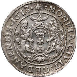 Sigismund III. Vasa, ort 1618 SB, Danzig, Schnauzbart