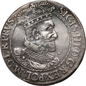 Sigismund III. Vasa, ort 1618, Danzig, Bärentatze im Schild