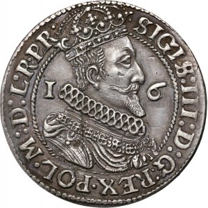 Sigismund III Vasa, ort 1624/23, Gdansk, date pierced from 23