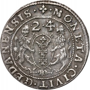Sigismund III. Vasa, ort 1624/23, Danzig, Datum gestanzt von 23