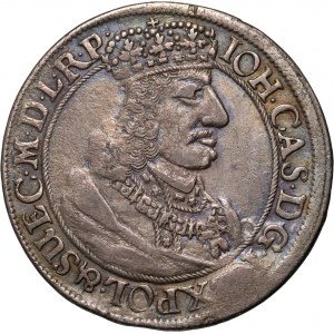 John II Casimir, ort 1658/7 DL, Gdansk, GEDANENSIS, pierced date