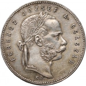 Hungary, Franz Joseph I, Forint 1869 KB, Kremnitz