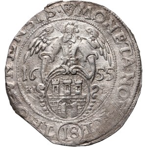 John II Casimir, ort 1655 HI-L, Torun