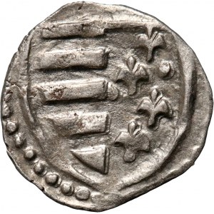 Louis of Hungary 1370-1382, denarius, Cracow, unmarked