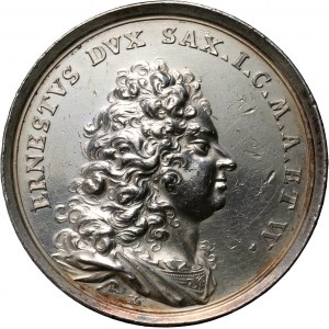 Niemcy, Saksonia-Hildburghausen, Ernest, medal pośmiertny z 1715 roku