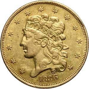 United States of America, 5 Dollars 1836, Philadelphia, Classic Head