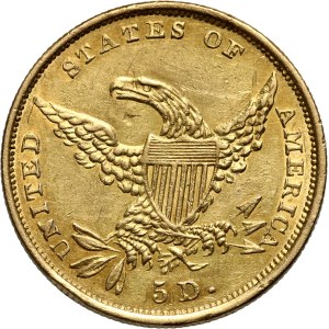 Vereinigte Staaten von Amerika, $5 1836, Philadelphia, Klassischer Kopf