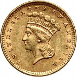 United States of America, Dollar 1857, Philadelphia, Indian Head