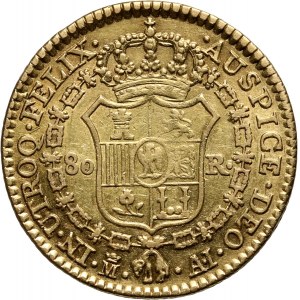 Spain, Joseph Bonaparte, 80 Reales 1811 M, Madrid