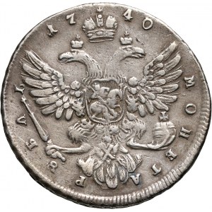 Russia, Anna, Rouble 1740, Moscow