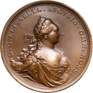 Rosja, Elżbieta I, Medal na otwarcie doków w Kronsztadzie 1752, Kopia galwaniczna