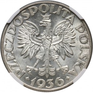 II RP, 5 złotych 1936, Warszawa, Żaglowiec