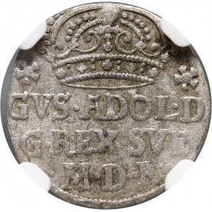 Schwedische Besetzung, Gustav II. Adolf (1626-1632), Pfennig 1628, Elbląg