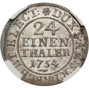 August III, 1/24 thaler (penny) 1754 FWôF, Dresden