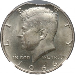 Stany Zjednoczone, 1/2 dolara 1966, John F. Kennedy, destrukt
