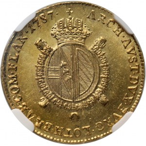 Austria, Niderlandy, Józef II, 1/2 Souverain d'or 1787 F, Hall