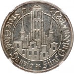 Wolne Miasto Gdańsk, 5 guldenów 1923, Utrecht, Kościół Marii Panny, stempel lustrzany (PROOF)