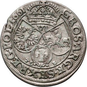 John II Casimir, sixpence 1661 TLB, Krakow