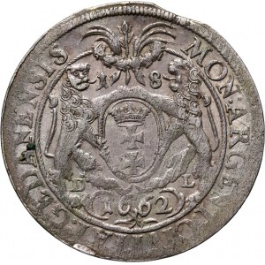 Johannes II. Kasimir, ort 1662 DL, Danzig, Lewart ohne Schild