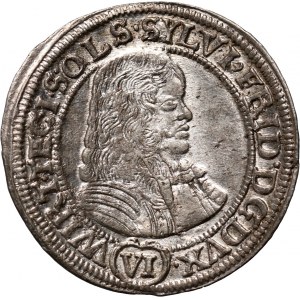 Silesia, Duchy of Olesnica, Sylvius Frederick, 6 krajcars 1674 SP, Olesnica