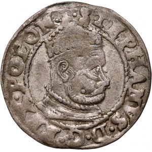 Stefan Batory, 1579 penny, Olkusz, narrow-headed variety