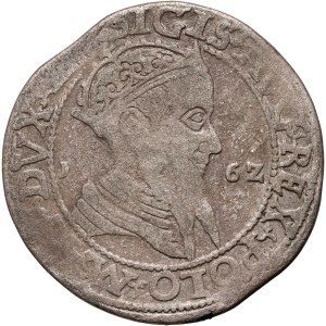 Sigismund II Augustus, portrait trojak (wide) 1562, Vilnius, 28 mm diameter