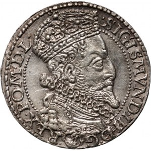Sigismund III Vasa, sixpence 1596, Malbork, Large head