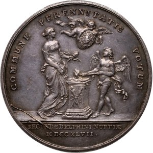 Medal z 1747 roku, Zaślubiny Marii Józefy (córki Augusta III)