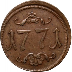18th century, Gdansk, token dated 1771, Brotherhood of the Epiphany Benevolent Society