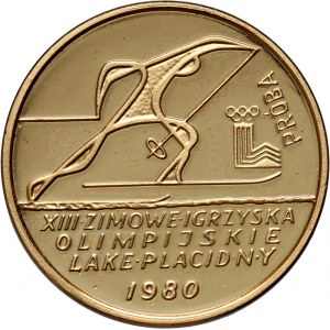 PRL, 2000 złotych 1980, PRÓBA, Zimowe Igrzyska Lake Placid
