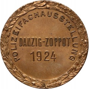 Twentieth century, Gdansk-Sopot, 1924 medal, Police Exhibition