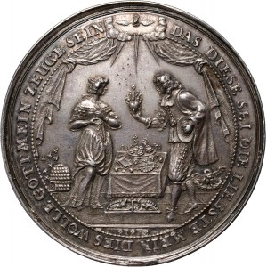 Germany, Hamburg, silver wedding medal without date (c. 1700)