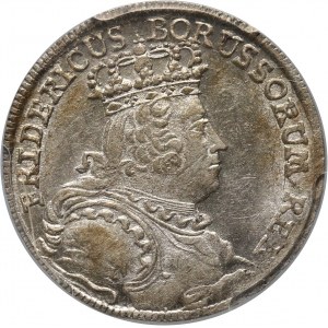 Śląsk pod panowaniem pruskim, Fryderyk II, 6 krajcarów 1757 B, Wrocław