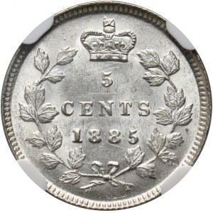 Canada, Victoria, 5 cents 1885