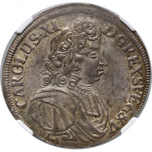 Pomorze, Karol XI, 2/3 talara (gulden) 1689 ILA, Szczecin