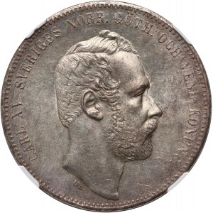 Sweden, Charles XV, 4 Riksdaler 1864 ST