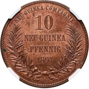 Germany, New Guinea, 10 Pfennigs 1894 A, Berlin