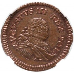 August III, penny 1752