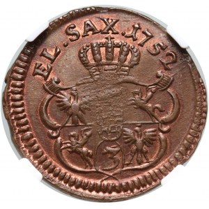 August III, penny 1752