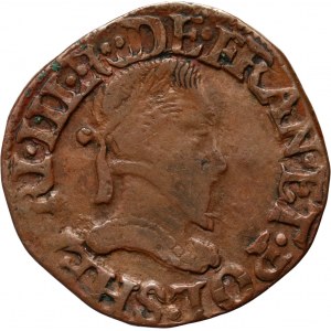 France, Henry III, Double Tournois 1586, Troyes