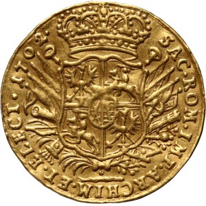 Augustus II the Strong, ducat 1702, EPH, Leipzig