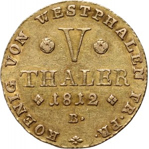 Germany, Westphalia, Jerome Napoleon, 5 Thaler 1812 B