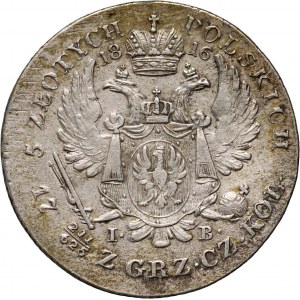 Kongress Königreich, Alexander I., 5 Gold 1816 IB, Warschau