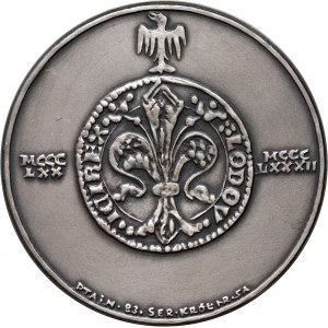 PRL, Seria Królewska PTAiN, medal, Ludwik Węgierski, SREBRO