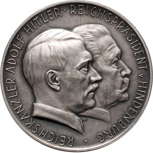 Germany, Third Reich, Medal 1933, Hitler, Hindenburg