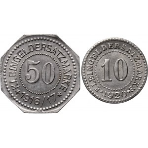 Iława (Eylau), 10 fenigów 1920, 50 fenigów 1916/17