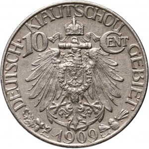 Deutschland, Kiautschou, Wilhelm II, 10 cents 1909, Berlin