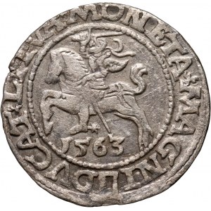 Zygmunt II August, półgrosz 1563, Wilno, odmiana z mniejszą Pogonią, Topór